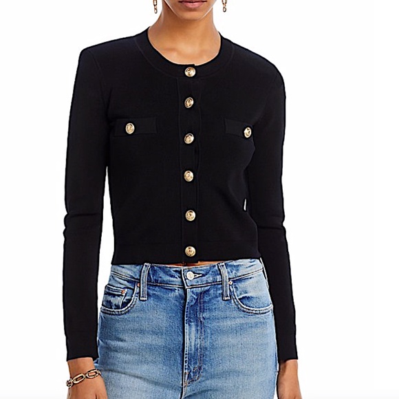 L'AGENCE Toulouse Cardigan  black - Picture 1 of 9